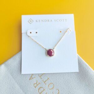 Kendra Scott Davie Gold Raspberry Labradorite Necklace